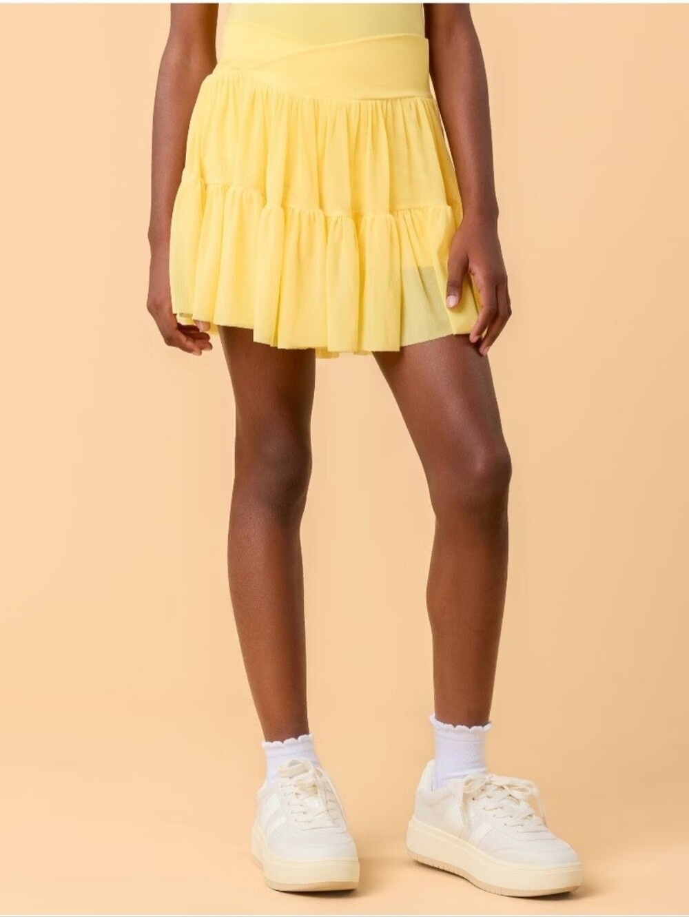 Blogilates Girls' Mommy & Me Ballerina Skort - Yellow S
